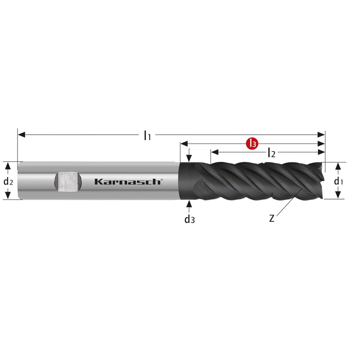 Solid Carbide Trochoidal End Mill, Chip Breaker, UGT